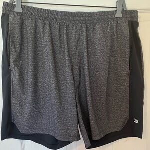 Men's Gray Lightweight Shorts Large